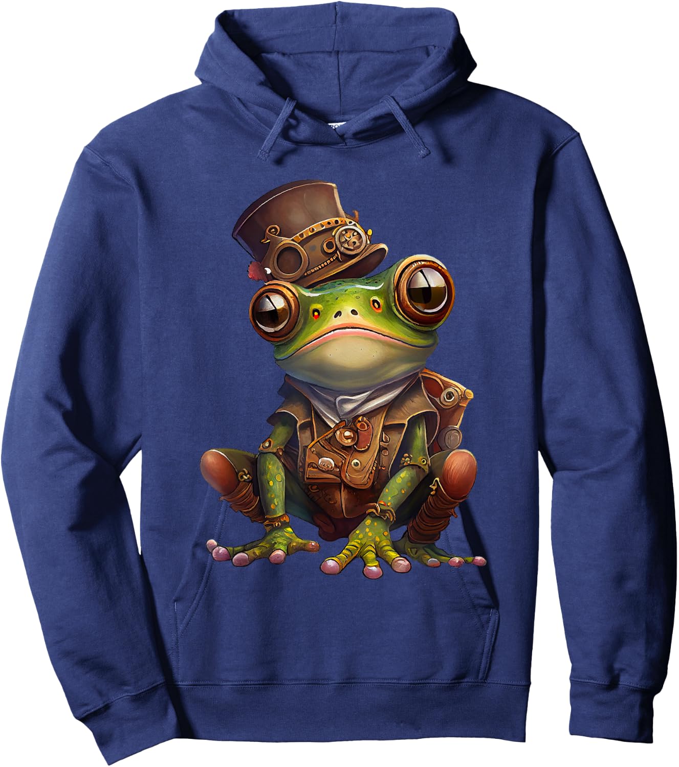 Steampunk frog engines power animals heart and soul Hoodie - Hoodie | Navy