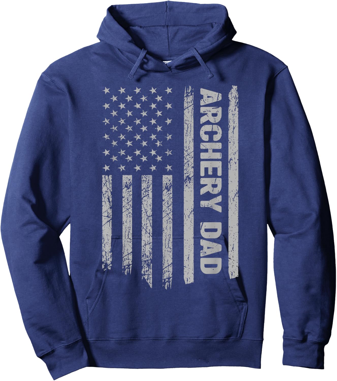 Funny Archery Dad America US Flag Patriot - Vintage Archer Hoodie - Hoodie | Navy