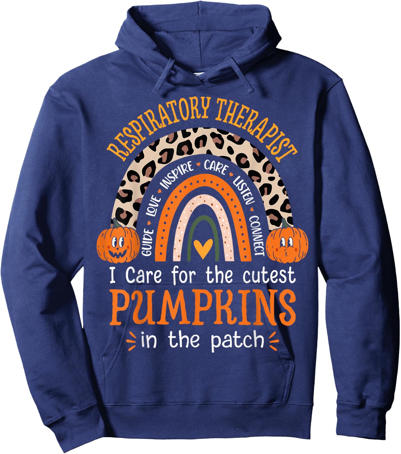 Respiratory Therapist Rainbow Halloween Therapist Hoodie - Hoodie | Navy