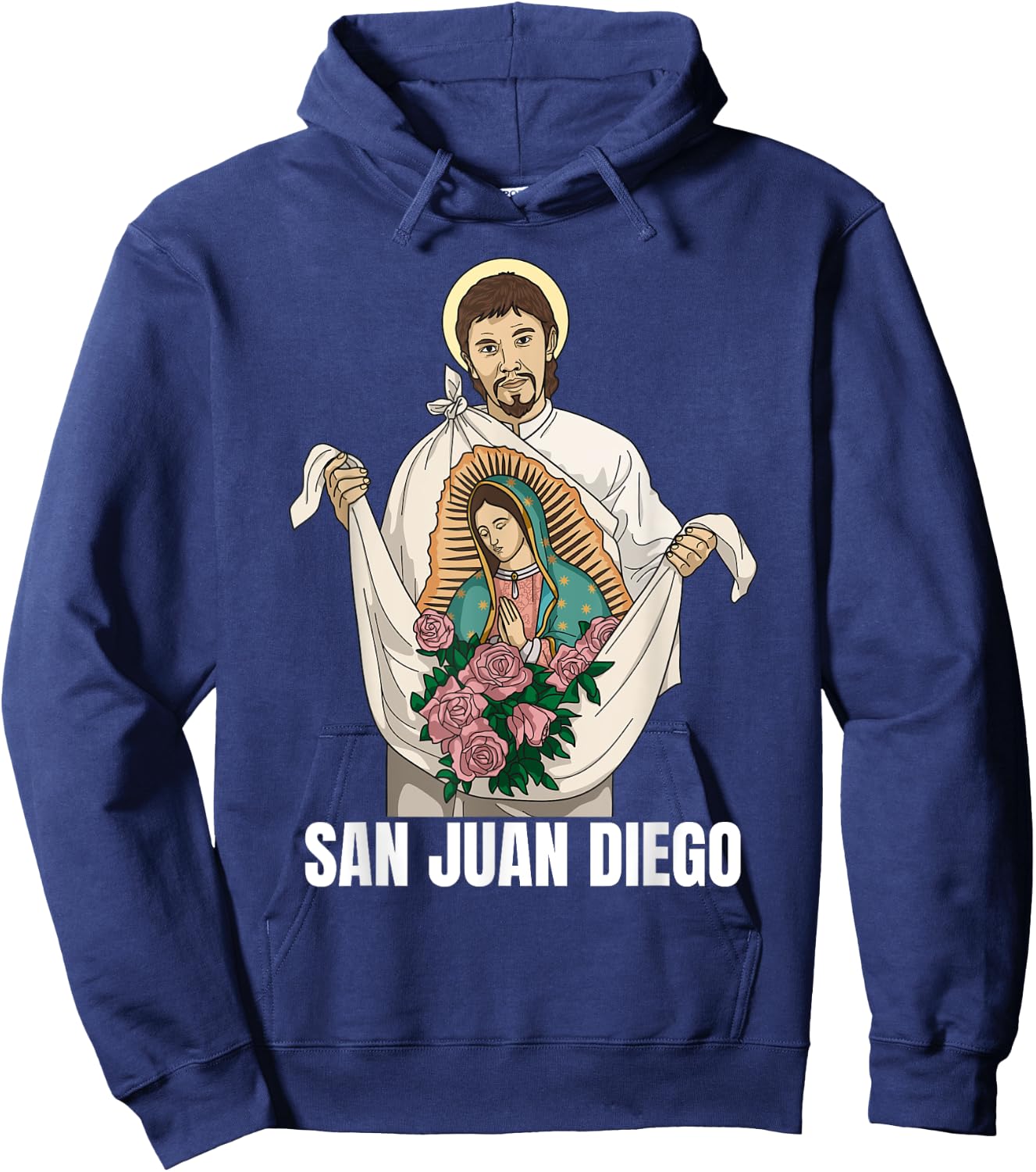 Saint Juan Diego Guadalupe Catholic Hoodie - Hoodie | Navy