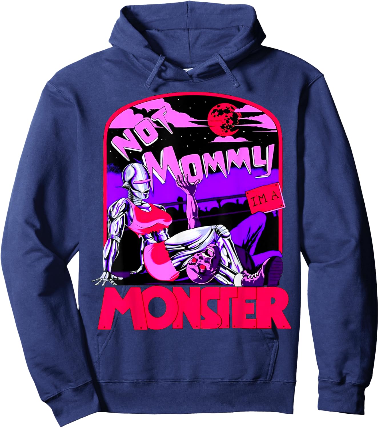 Funny Not Mommy I'm A Monster Workout Bodybuilding Fitness Hoodie - Hoodie | Navy