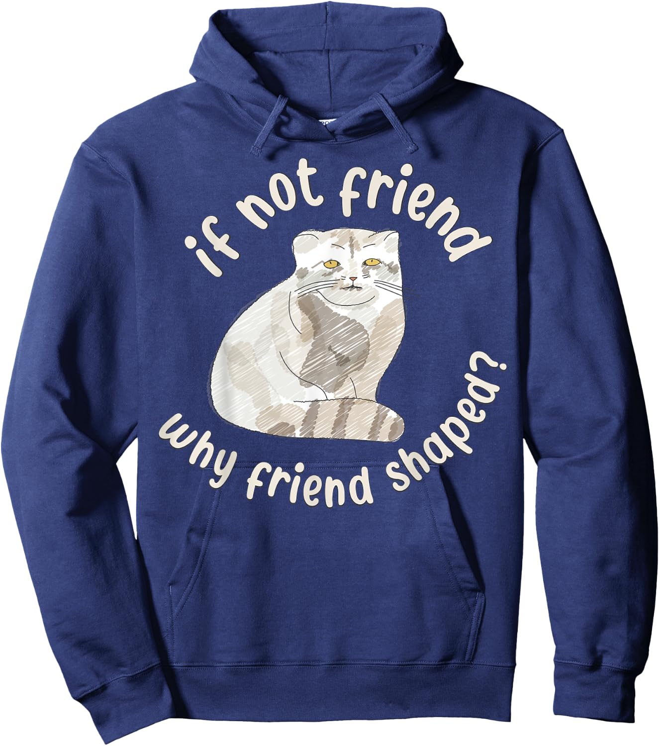 If not friend, why friend shaped? Pallas Cat Fren Women Hoodie - Hoodie | Navy