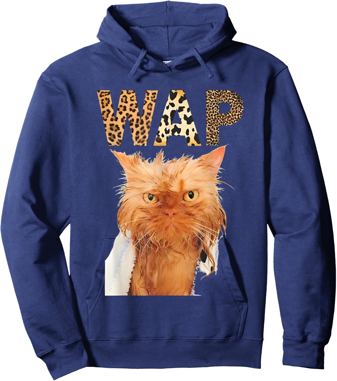 Wap Wet Cat Funny Women Hoodie - Hoodie | Navy