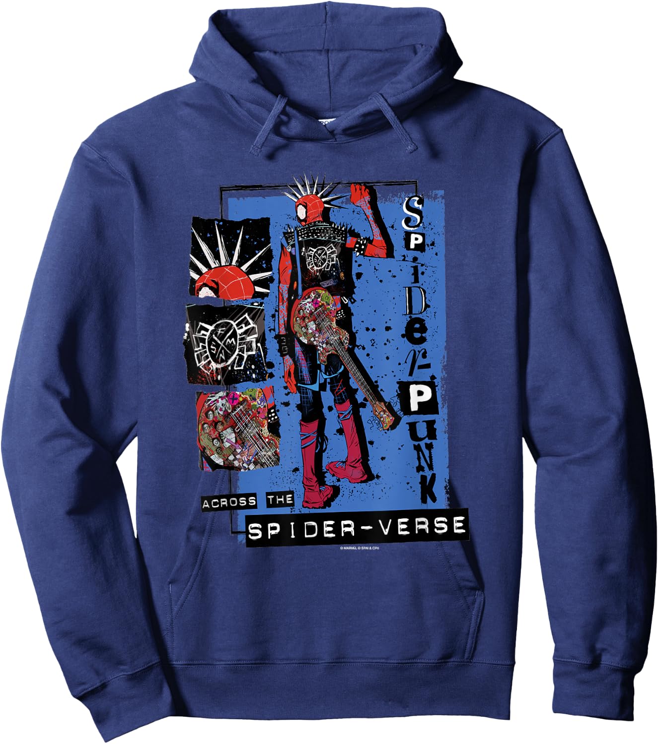 Marvel Spider-Man: Across The Spider-Verse Spider-Punk Back Hoodie - Hoodie | Navy