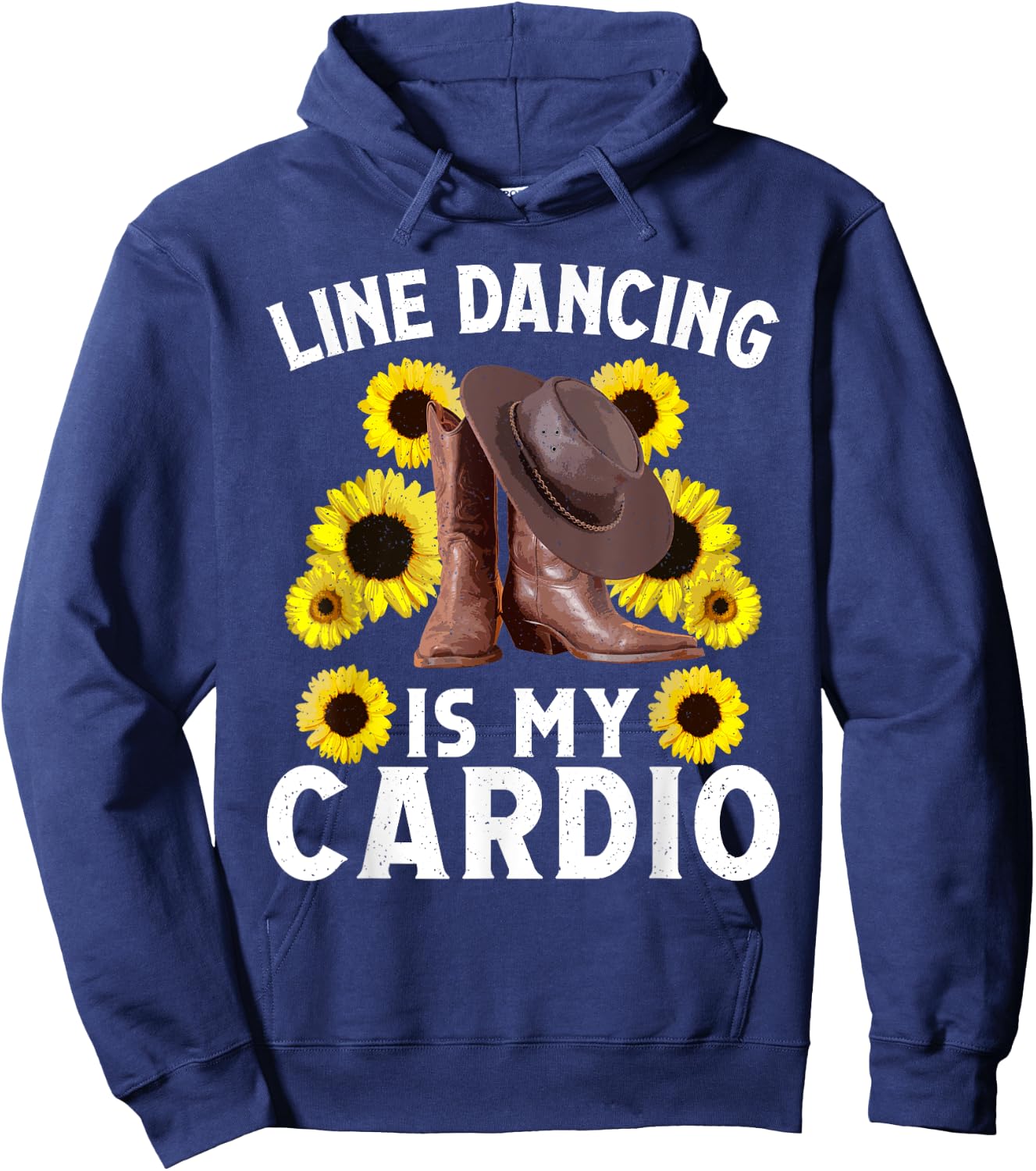 Line Dancing Art Men Country Dancing Rodeo Dancer Hoodie - Hoodie | Navy
