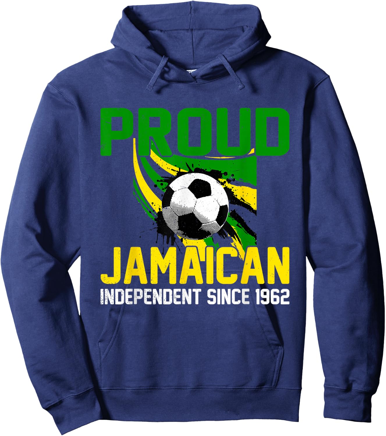 Proud Jamaican independence Day Jamaica Football Team kids Hoodie - Hoodie | Navy