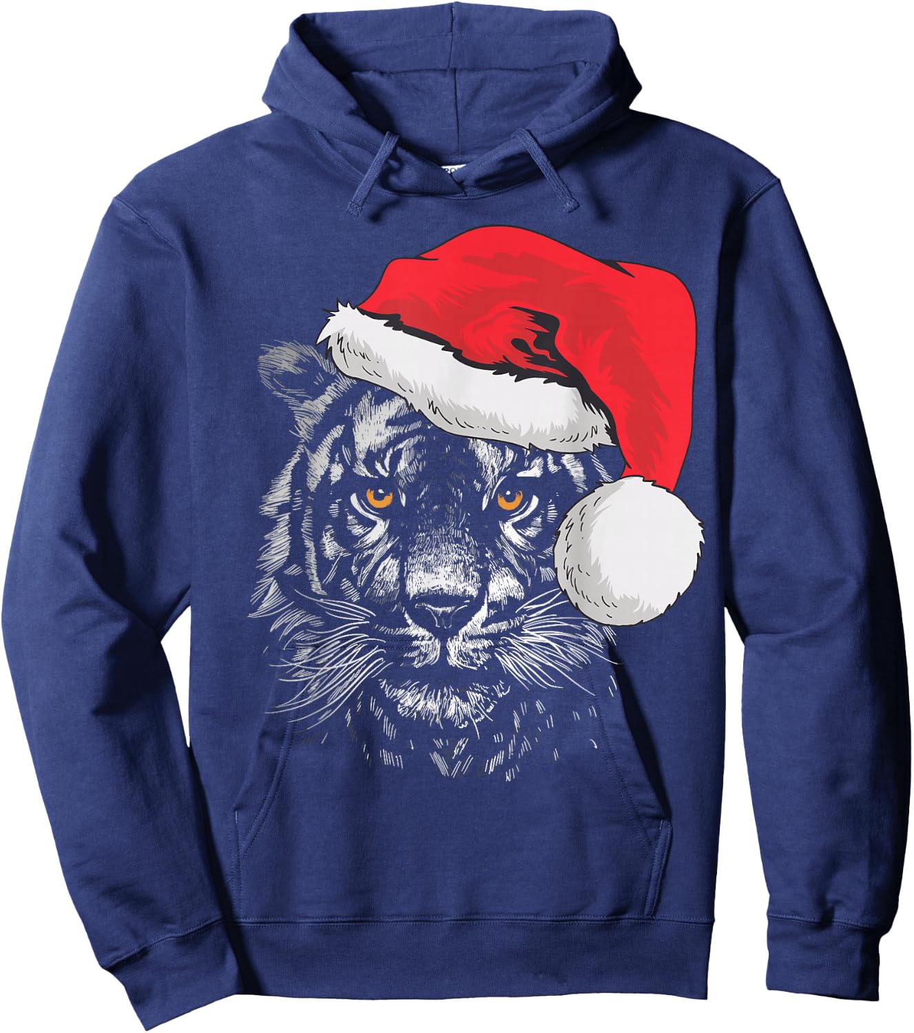 Tiger Shirts Men & Kids Tiger Santa Christmas 2025 Hoodie - Hoodie | Navy