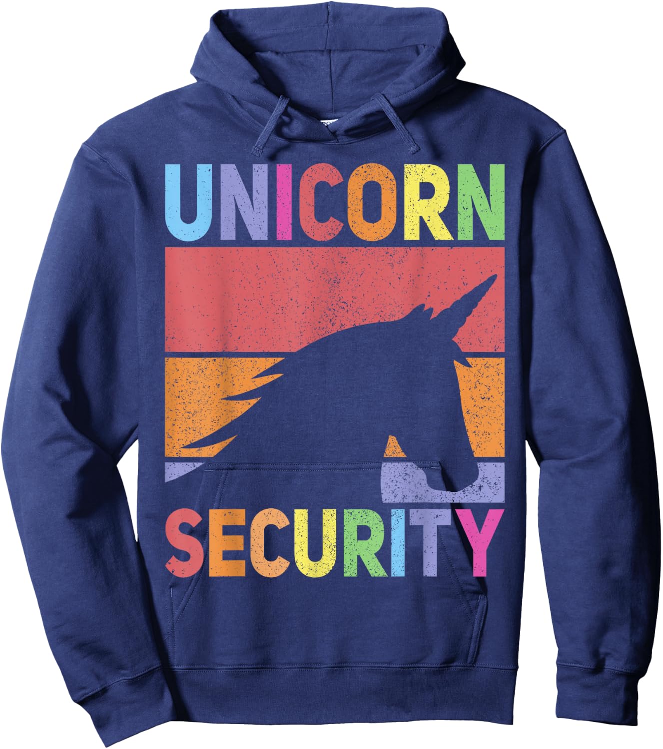 Unicorn Security Retro Unicorn Costume Men Women Unicorn Hoodie - Hoodie | Navy
