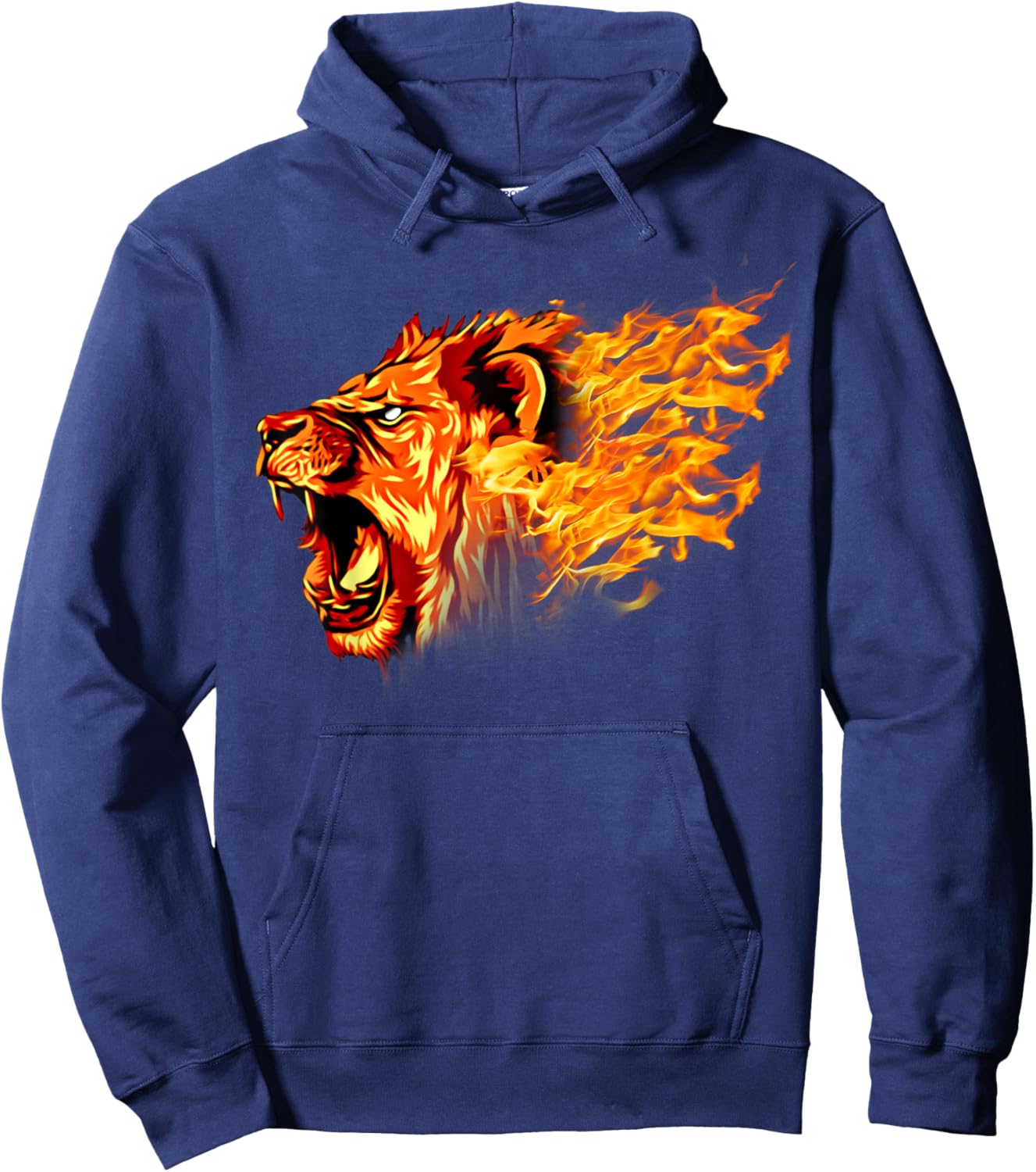 Fiery Leo Lion , Women, Teens & Kids Lion Hoodie - Hoodie | Navy