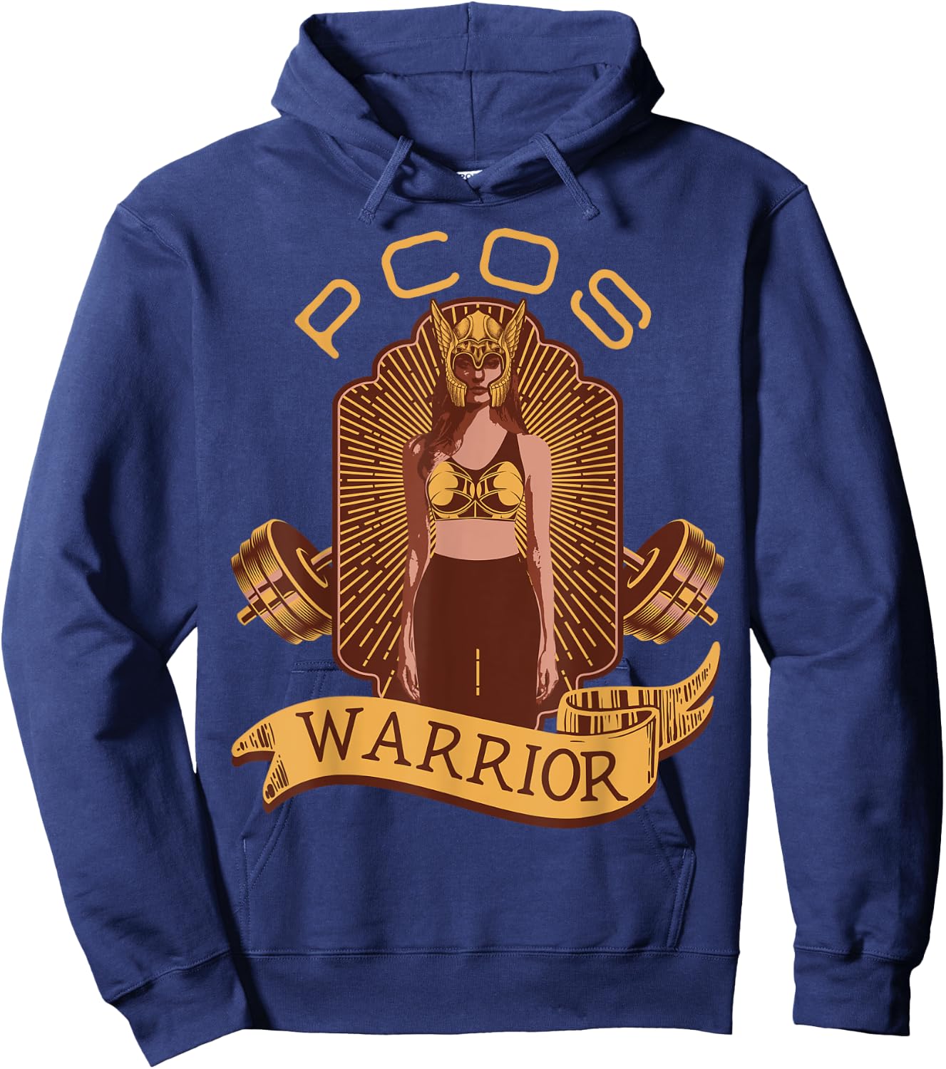 PCOS Awareness Month Exercise Fitness Workout PCOS Warrior Hoodie - Hoodie | Navy