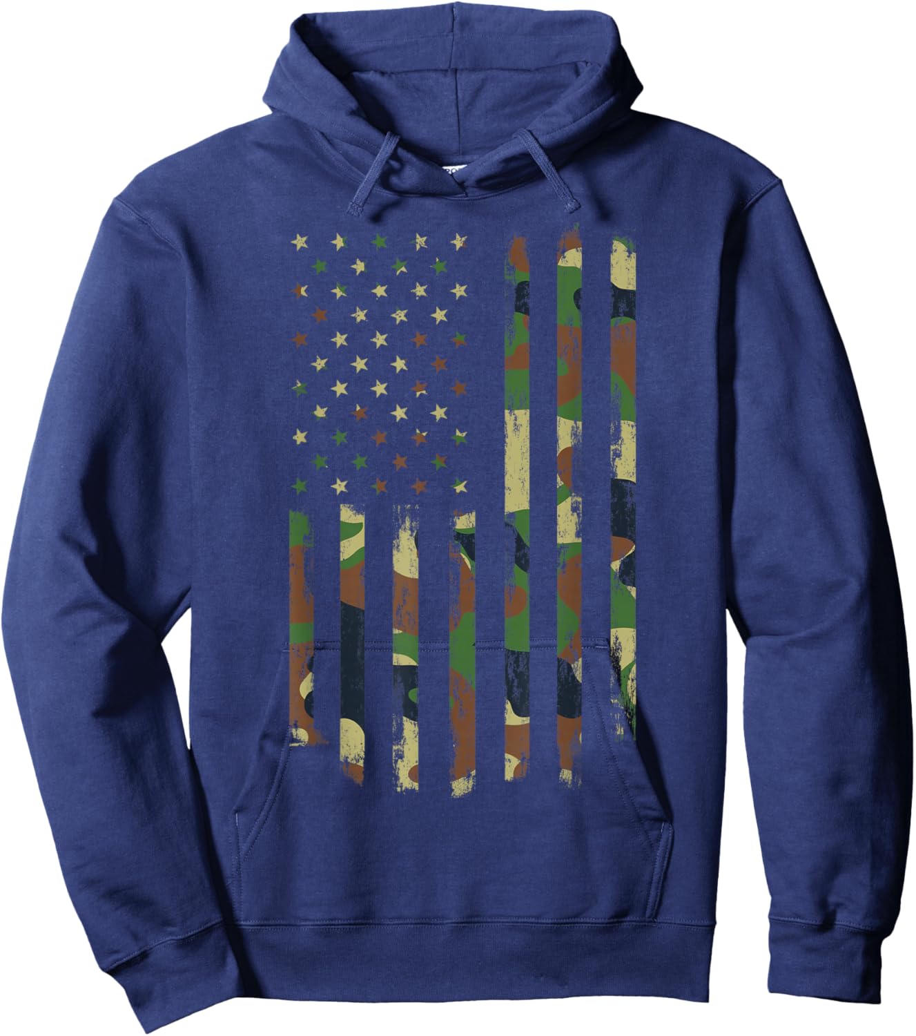Camo American Flag USA Kids Camouflage Camo American Flag Hoodie - Hoodie | Navy