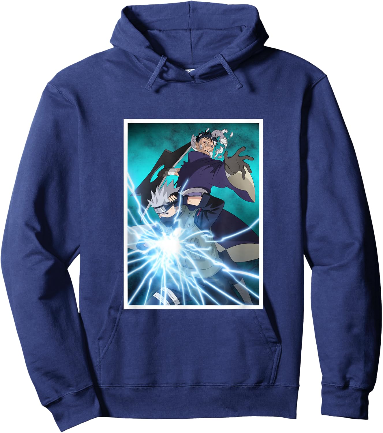 The Kakashi and Obito Fighting Hoodie - Hoodie | Navy