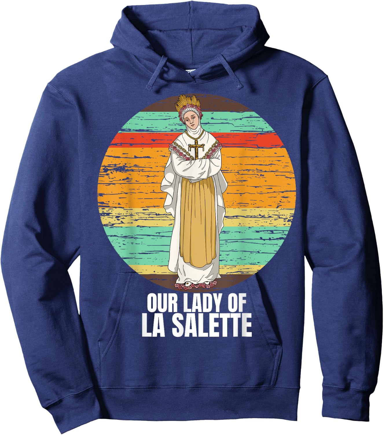 Our Lady Of La Salette Marian Catholic Hoodie - Hoodie | Navy