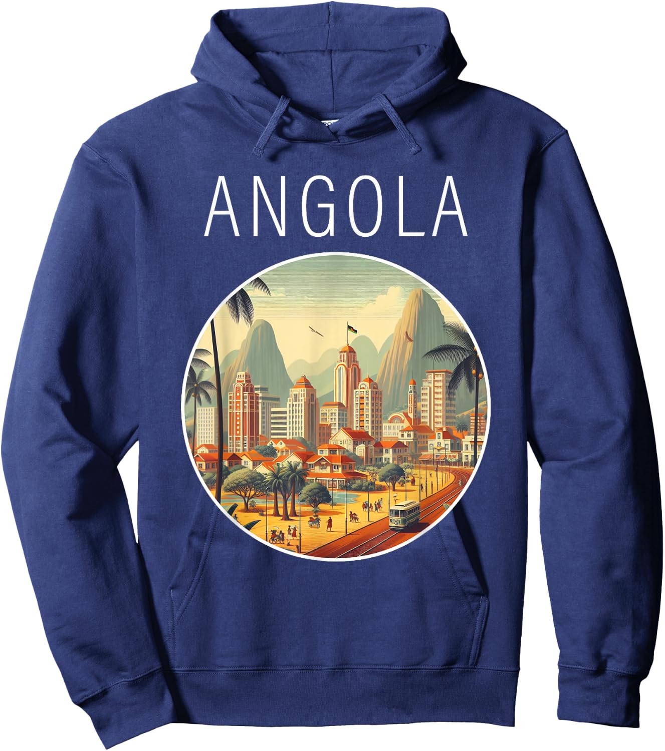 Angola scenery Art Deco Hoodie - Hoodie | Navy
