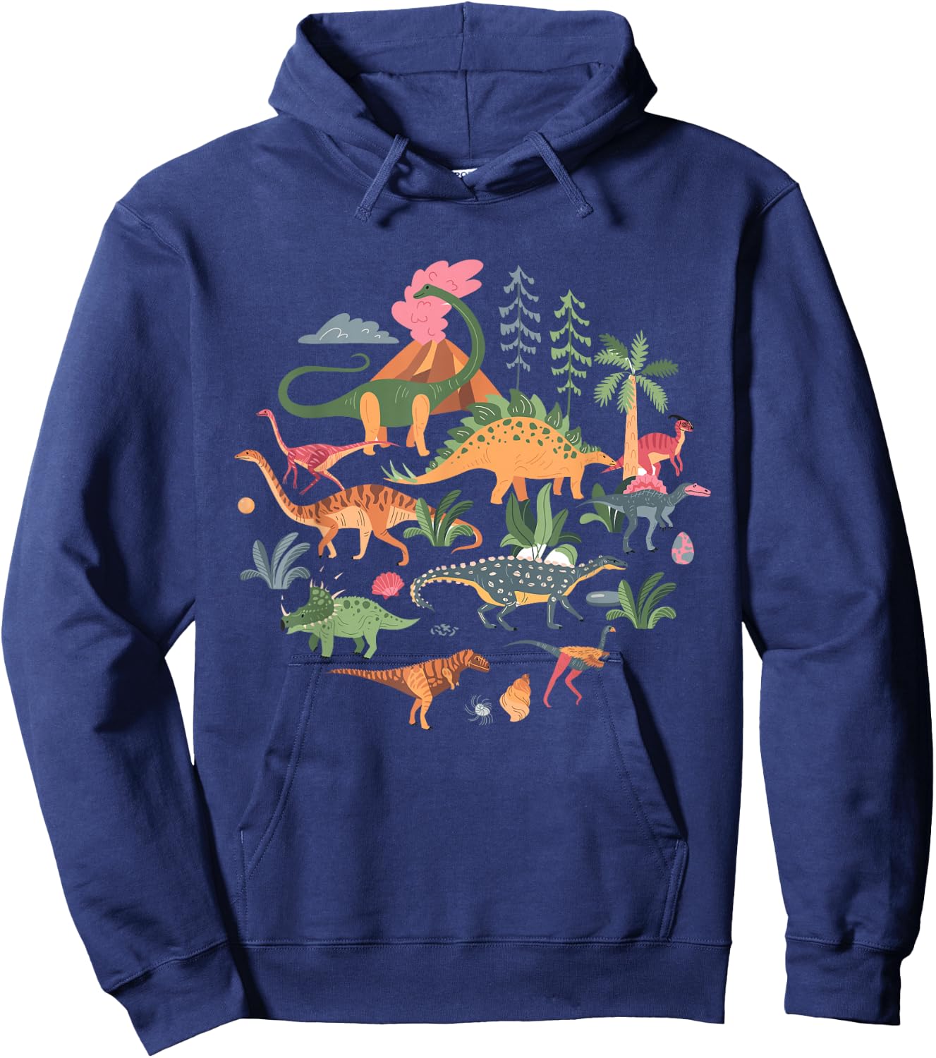 Cute Dinosaurs / Illustration - Dino Collection - Classic Hoodie - Hoodie | Navy
