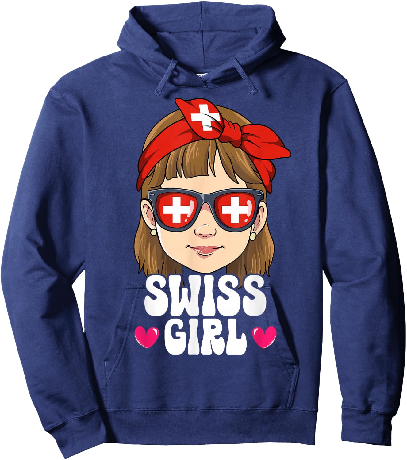 Swiss Girl Switzerland Hoodie - Hoodie | Navy