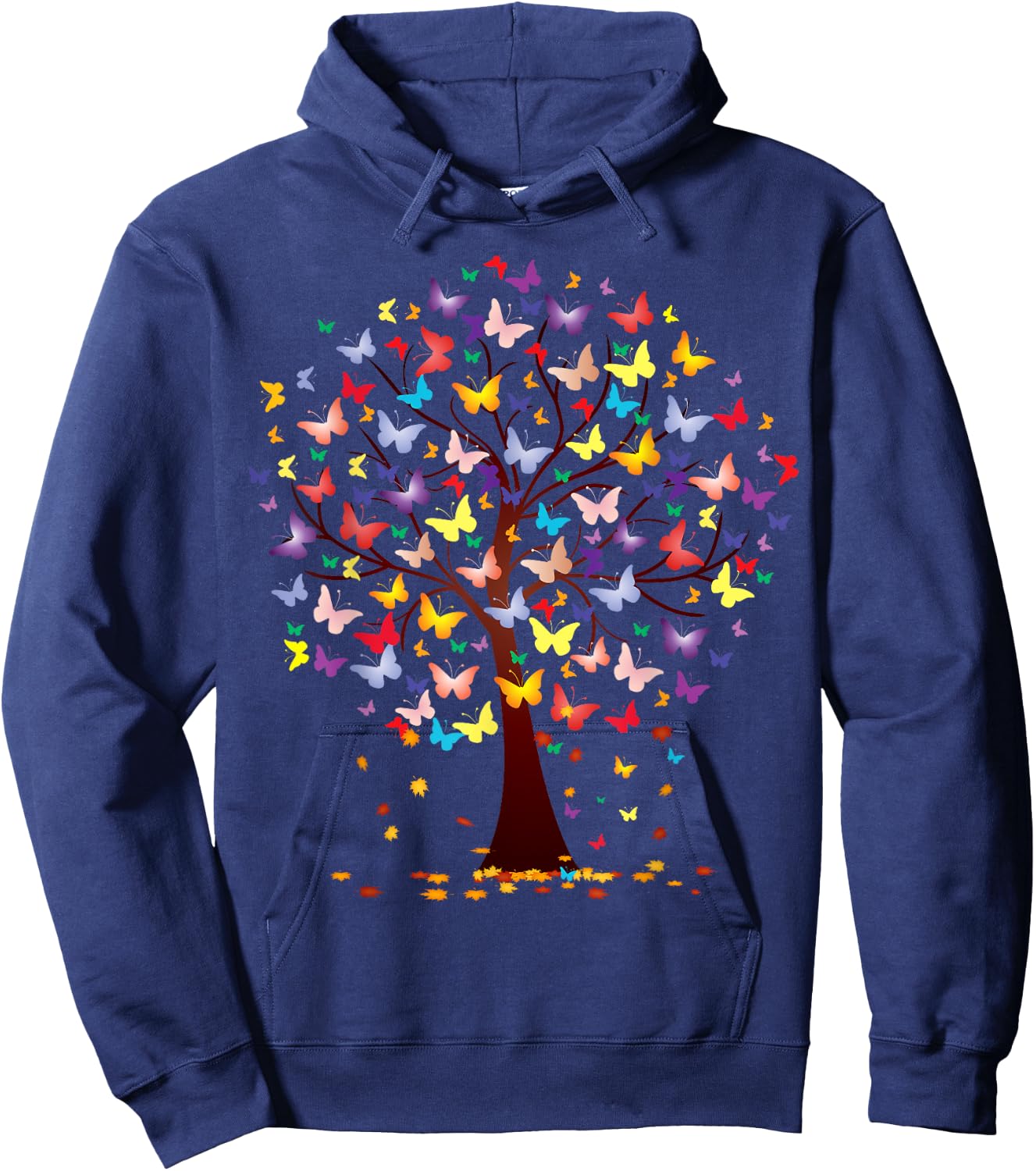 Butterfly Tree Beautiful Autumn Thanksgiving Gifts Hoodie - Hoodie | Navy