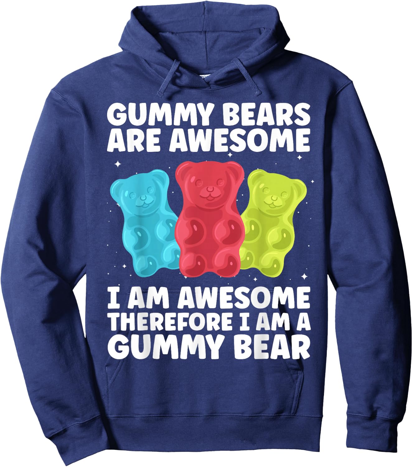 Funny Gummy Bear Art For Kids Girl Women Candy Lover Gummies Hoodie - Hoodie | Navy
