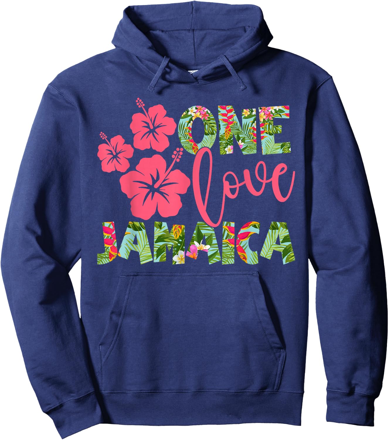 One Love Jamaica 2026 Caribbean Vacation Theme Family Group Hoodie - Hoodie | Navy