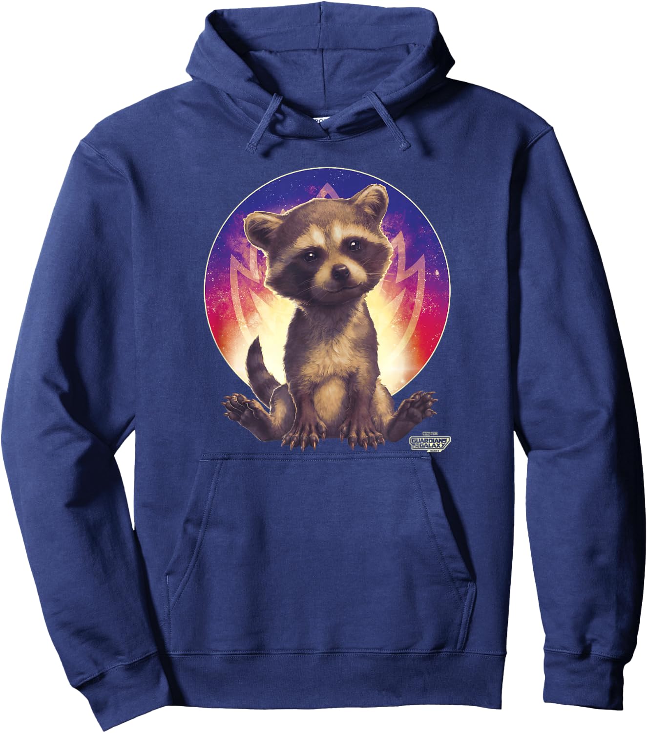 Marvel Guardians of the Galaxy Vol. 3 Baby Rocket Portrait Hoodie - Hoodie | Navy