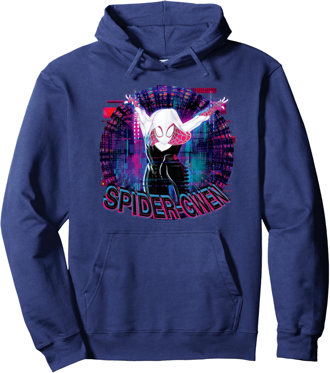 Marvel Spider-Man Across The Spider-Verse Part 1 Glitch Gwen Hoodie - Hoodie | Navy