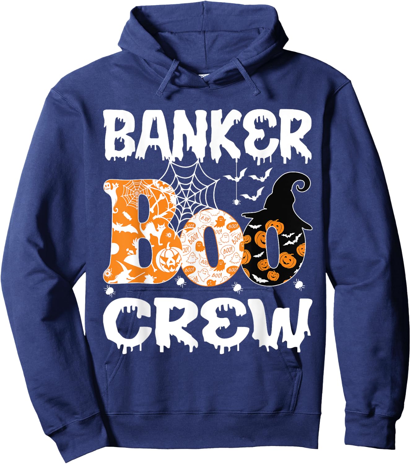 Banker Boo Crew banker halloween costume banker halloween Hoodie - Hoodie | Navy