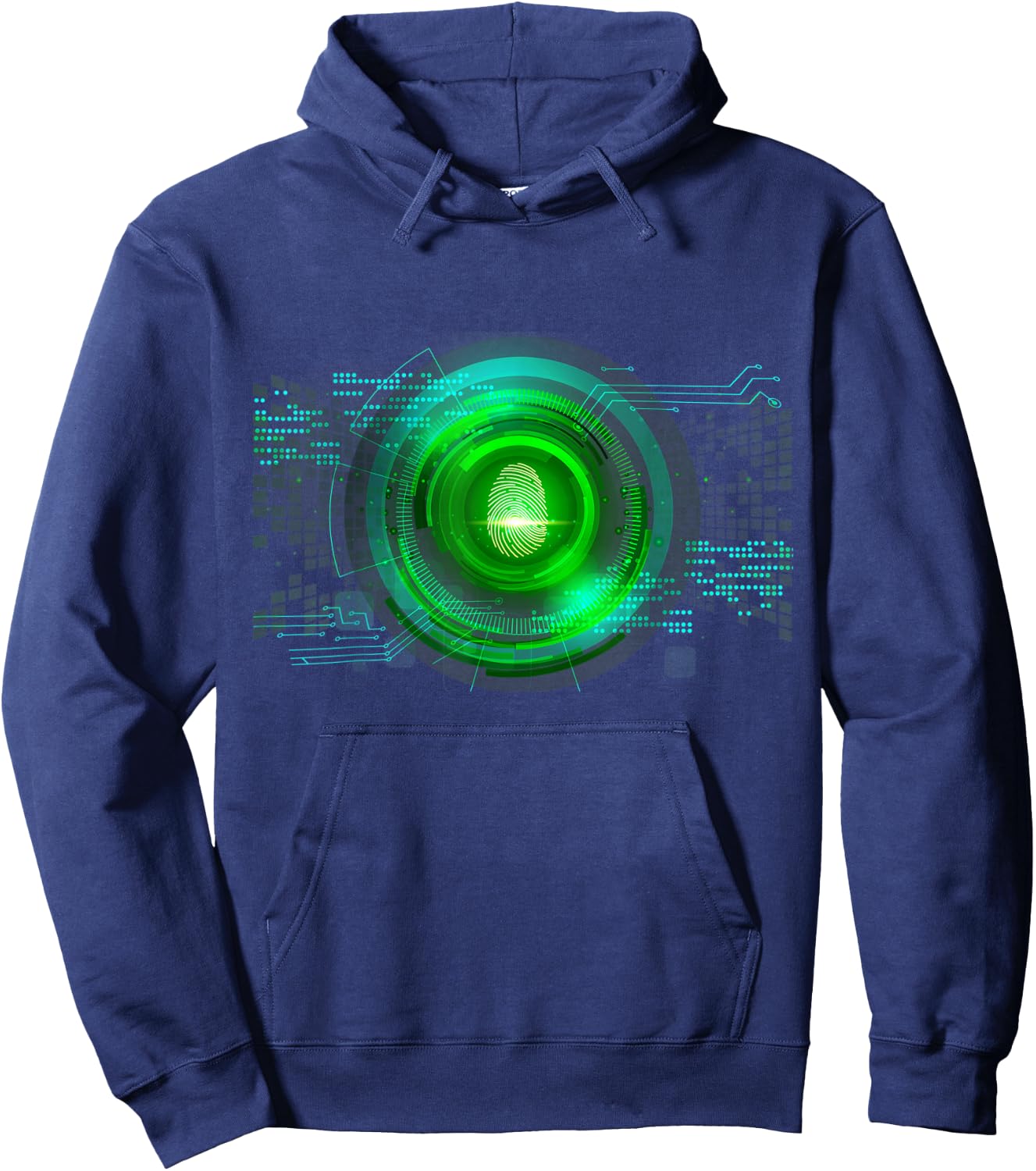 Funny Fingerprint Computer Technology Fingerprint Engineer Hoodie - Hoodie | Navy