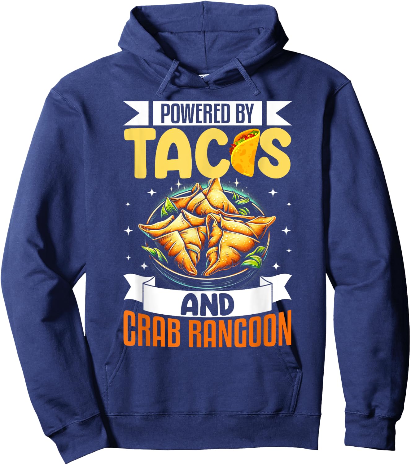 Crab Rangoon Shirt Funny Taco Lover Seafood Crab Rangoon Hoodie - Hoodie | Navy