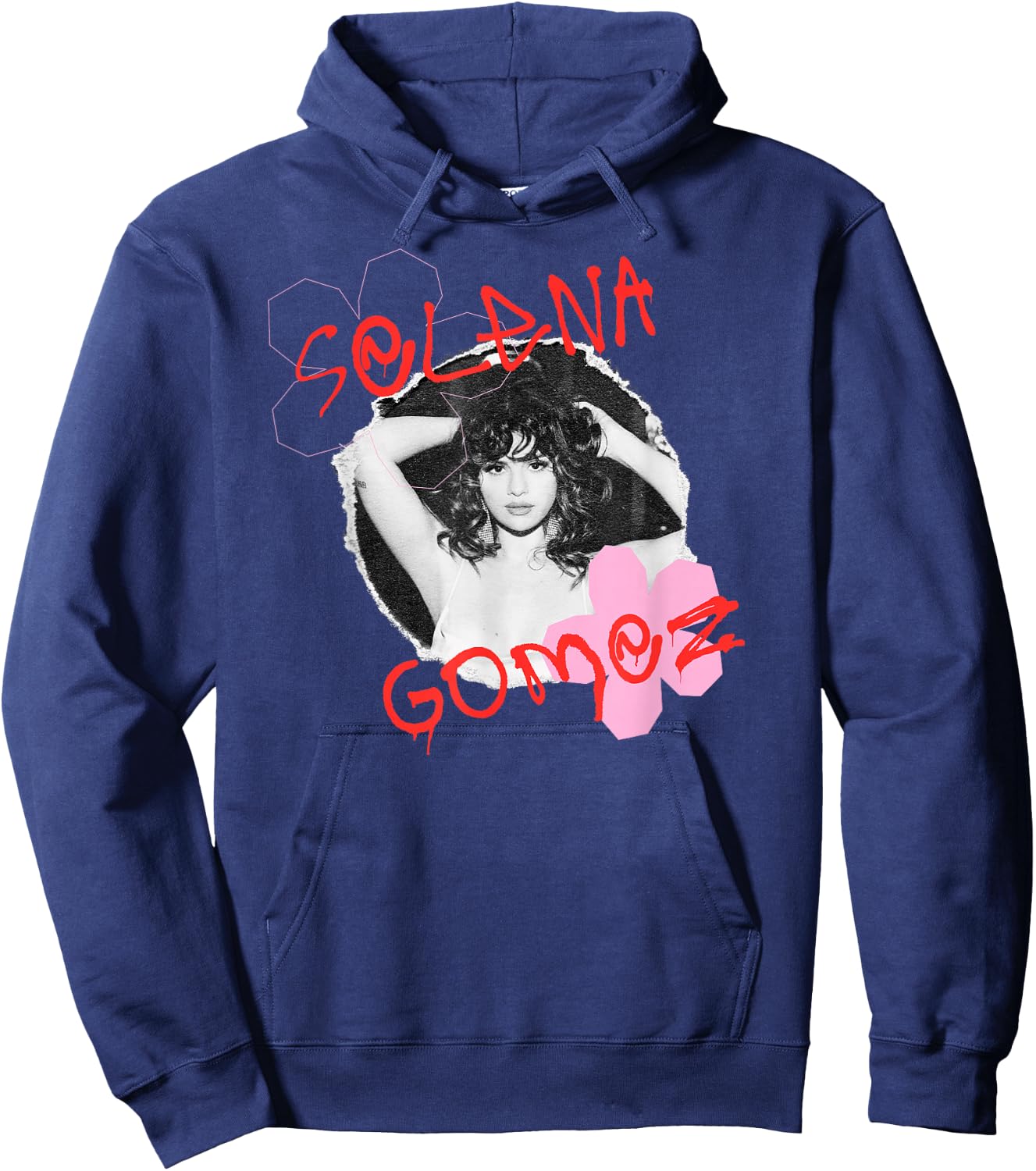 Official Selena Gomez Flower Photo Hoodie - Hoodie | Navy