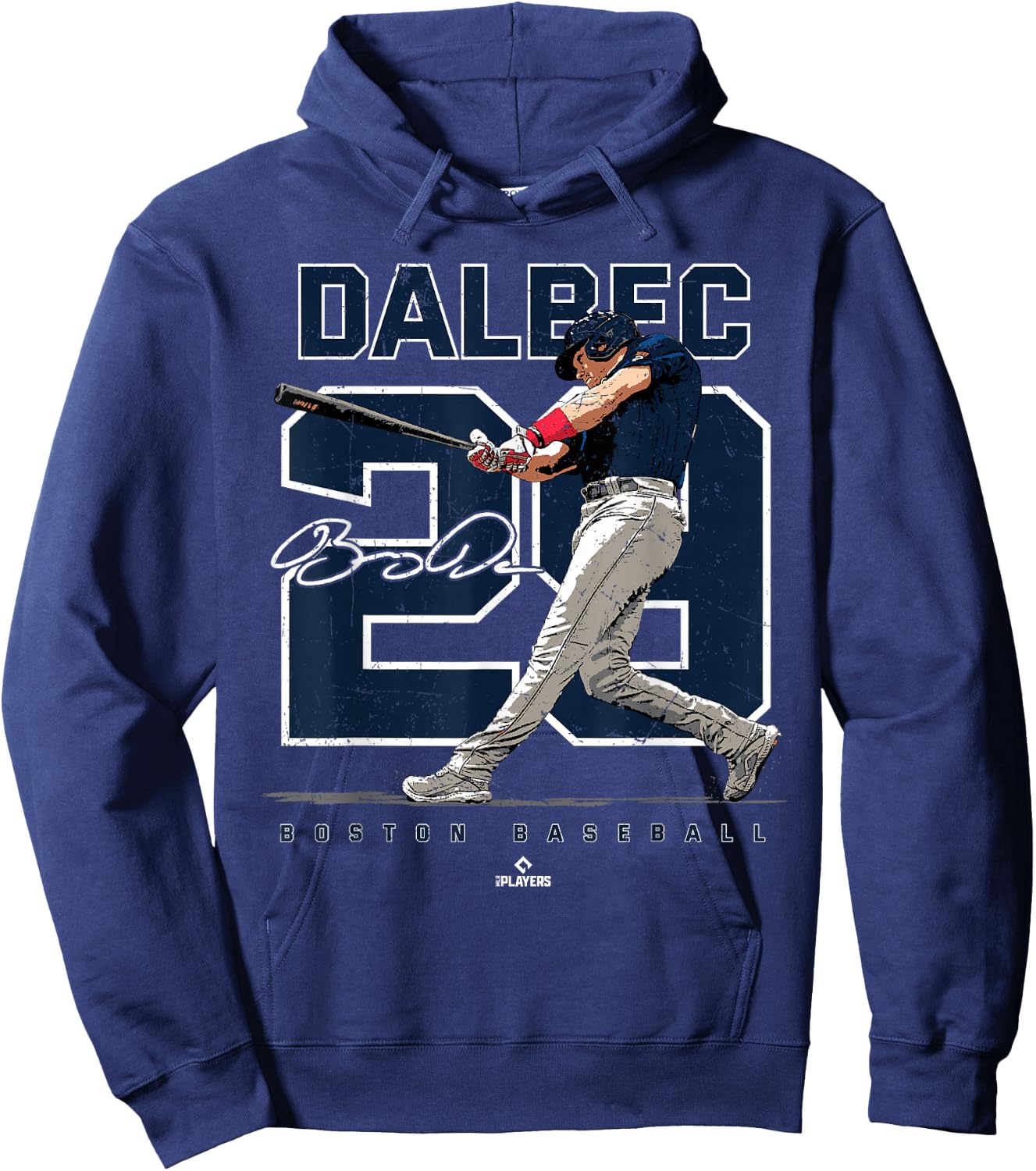 Number and Portrait Bobby Dalbec Boston MLBPA Hoodie - Hoodie | Navy