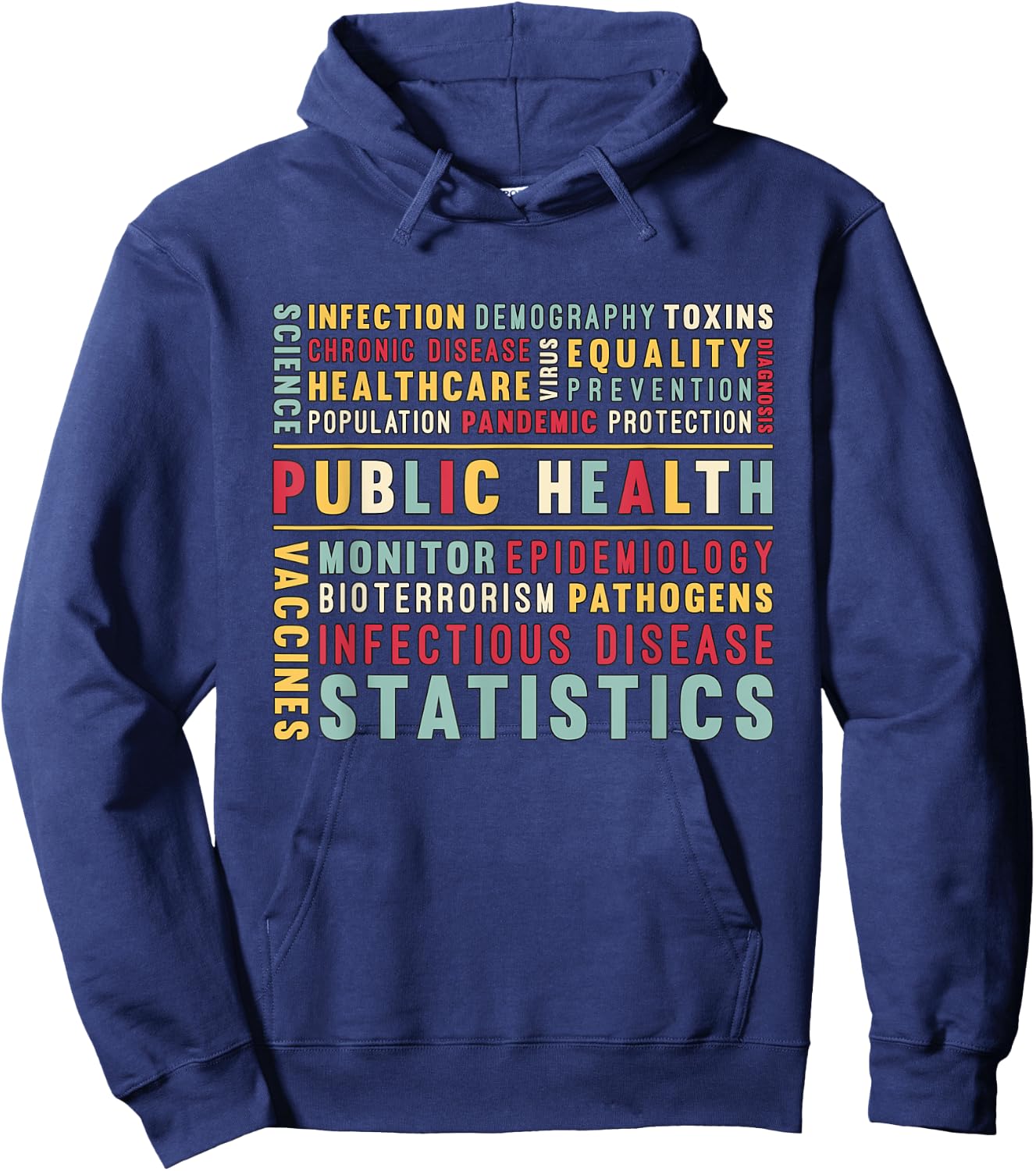 Public Health Loves Blood Donation Public Health Worker Hoodie - Hoodie | Navy