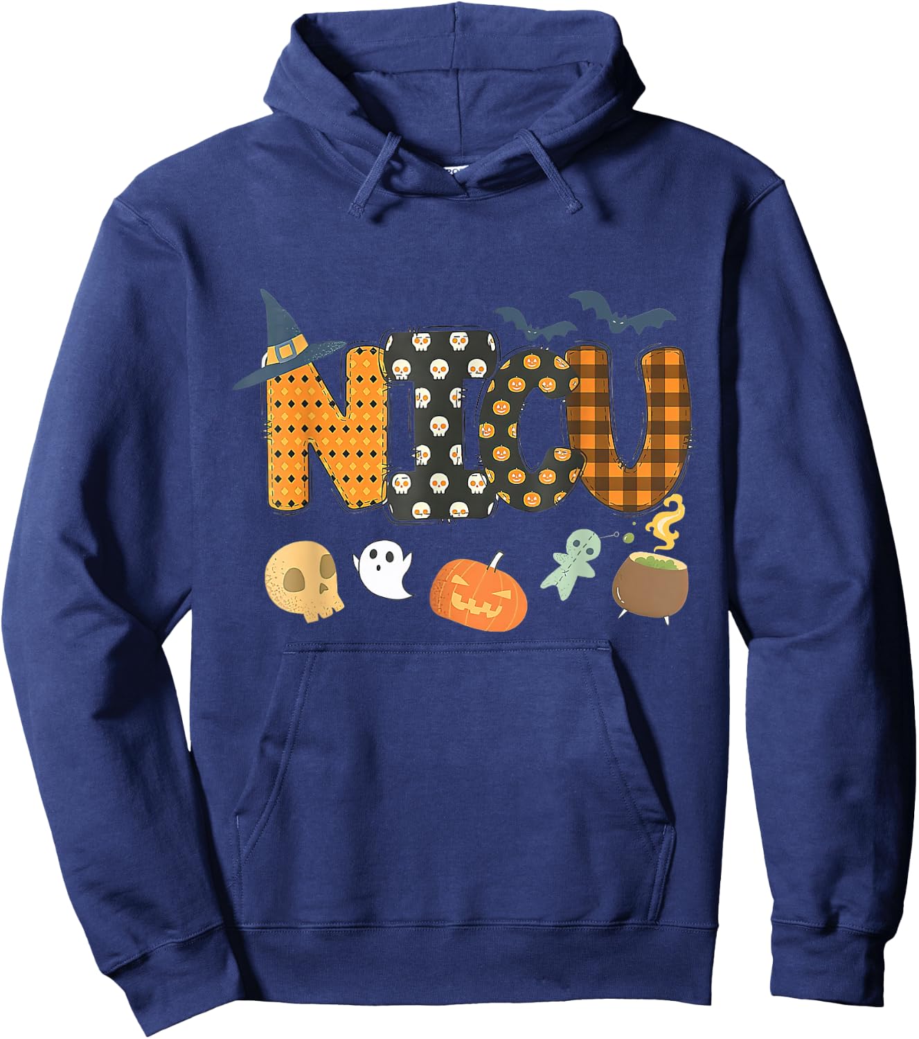 Halloween NICU crew nurse NICU Nurse staff group Neonat Hoodie - Hoodie | Navy