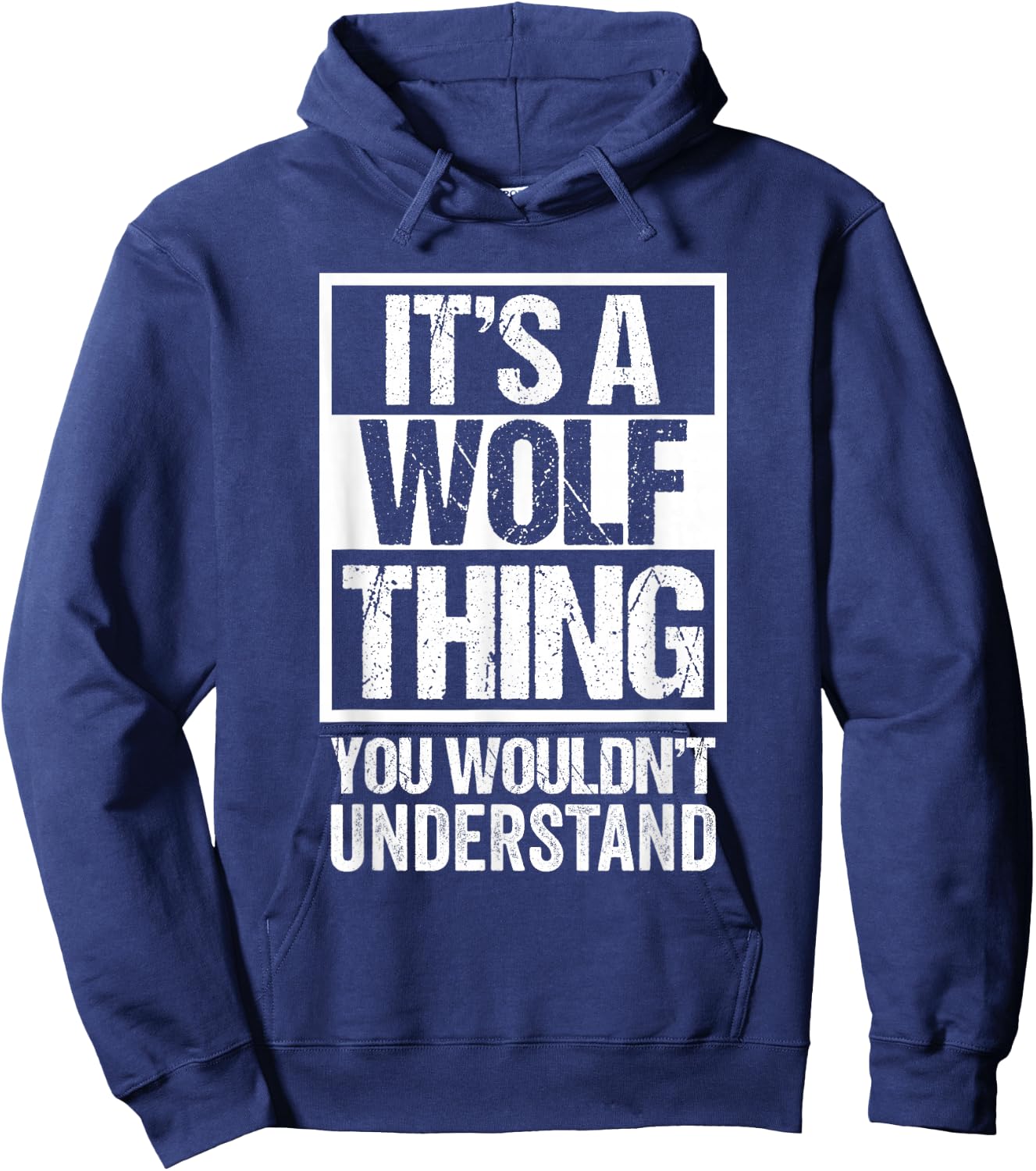 A Wolf Thing You Wouldn't Understand Surname Family Name Hoodie - Hoodie | Navy