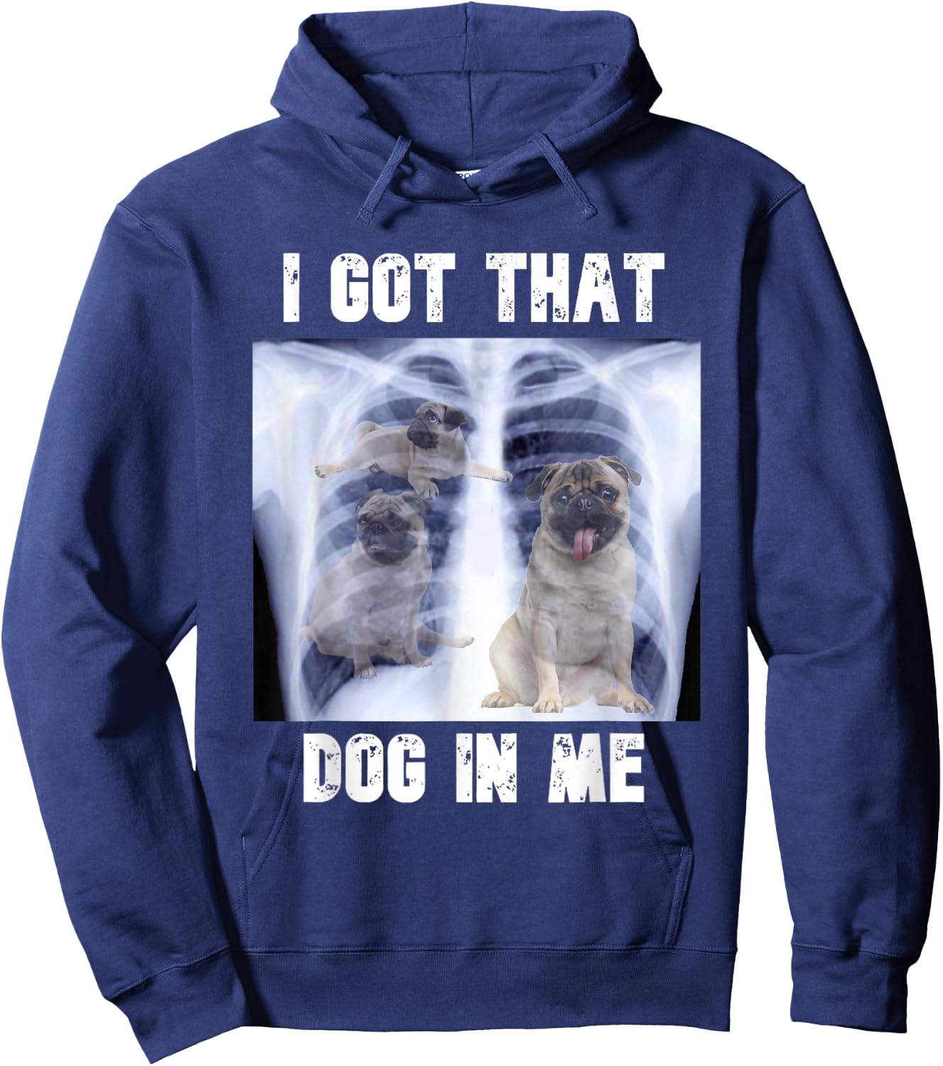 I Got that Dog in Me Xray Meme Hoodie - Hoodie | Navy