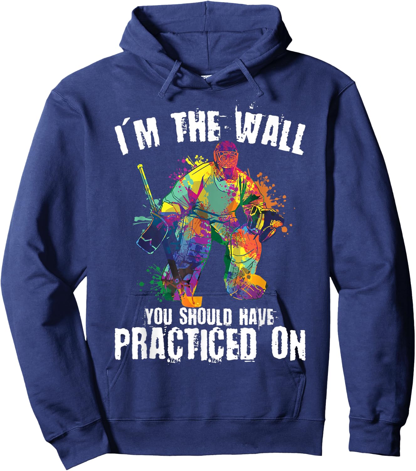 Funny Ice Hockey Goalie Ice Hockey Player Goalie Hoodie - Hoodie | Navy