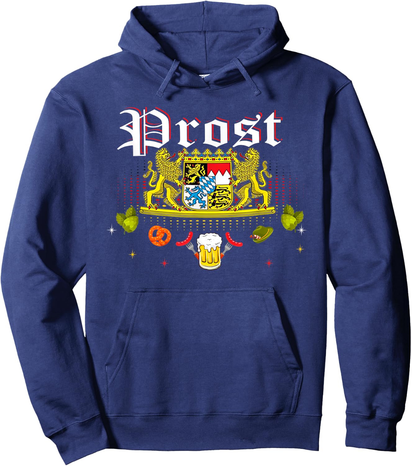 Vintage Oktoberfest Munich Prost!, Munchen Oktober Gifts Hoodie - Hoodie | Navy