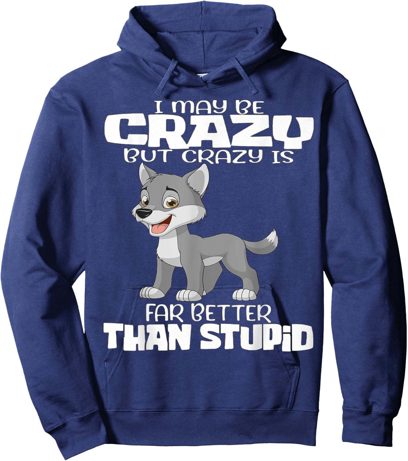 I May Be Crazy But Crazy Is Far Better Than Stupid Hoodie - Hoodie | Navy
