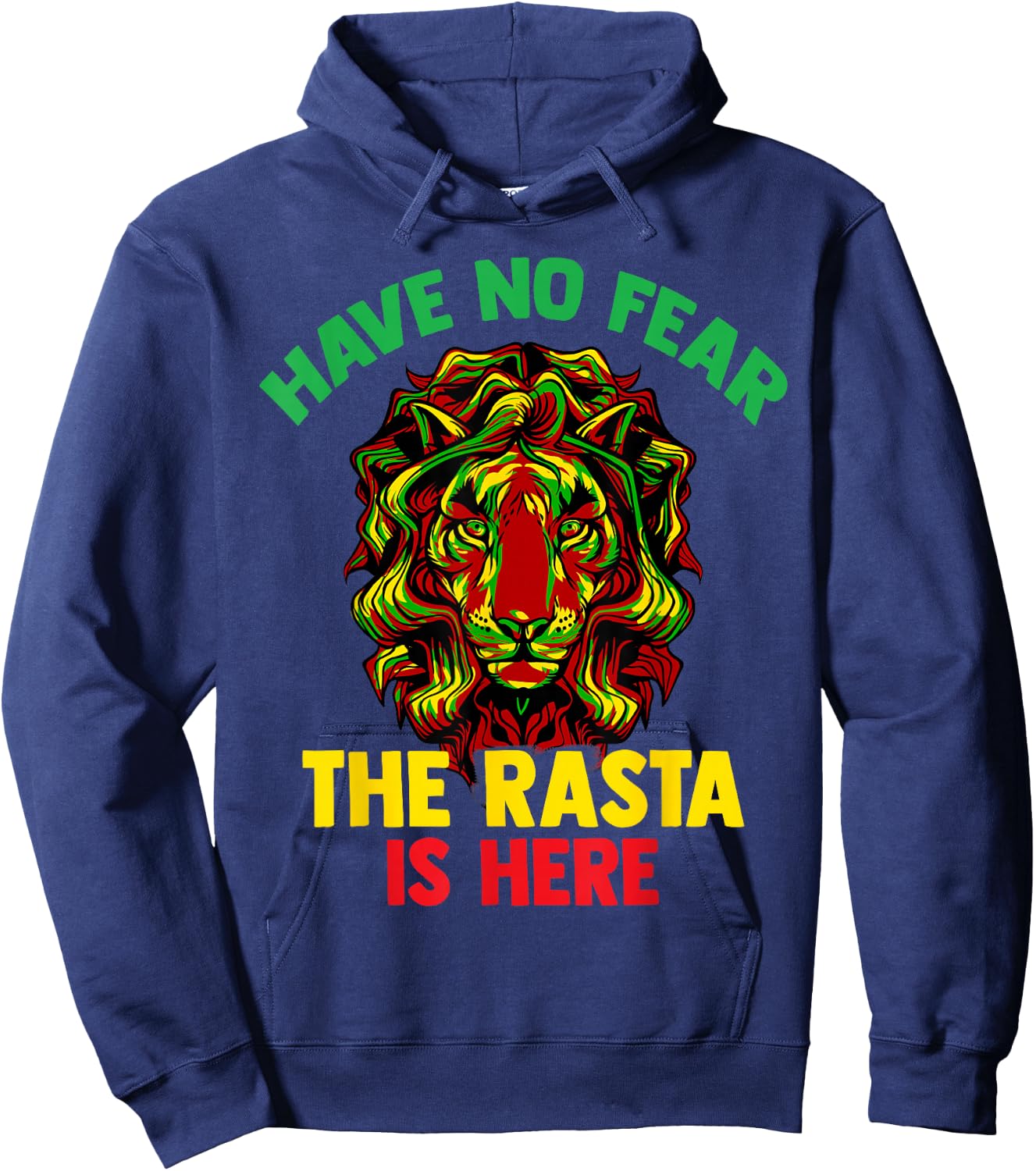Rastafari Shirt Gift Raggea Reggaeton Flag Lion Hoodie - Hoodie | Navy