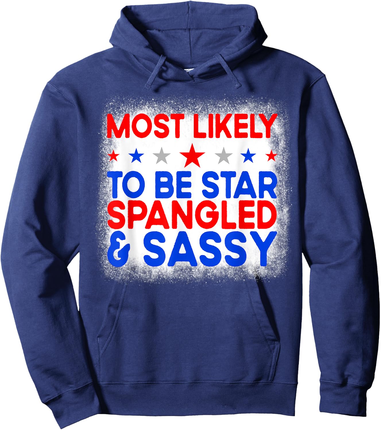 Most Likely To Be Star Spangled And Sassy Family 4th Of July Kids Men Hoodie - Hoodie | Navy