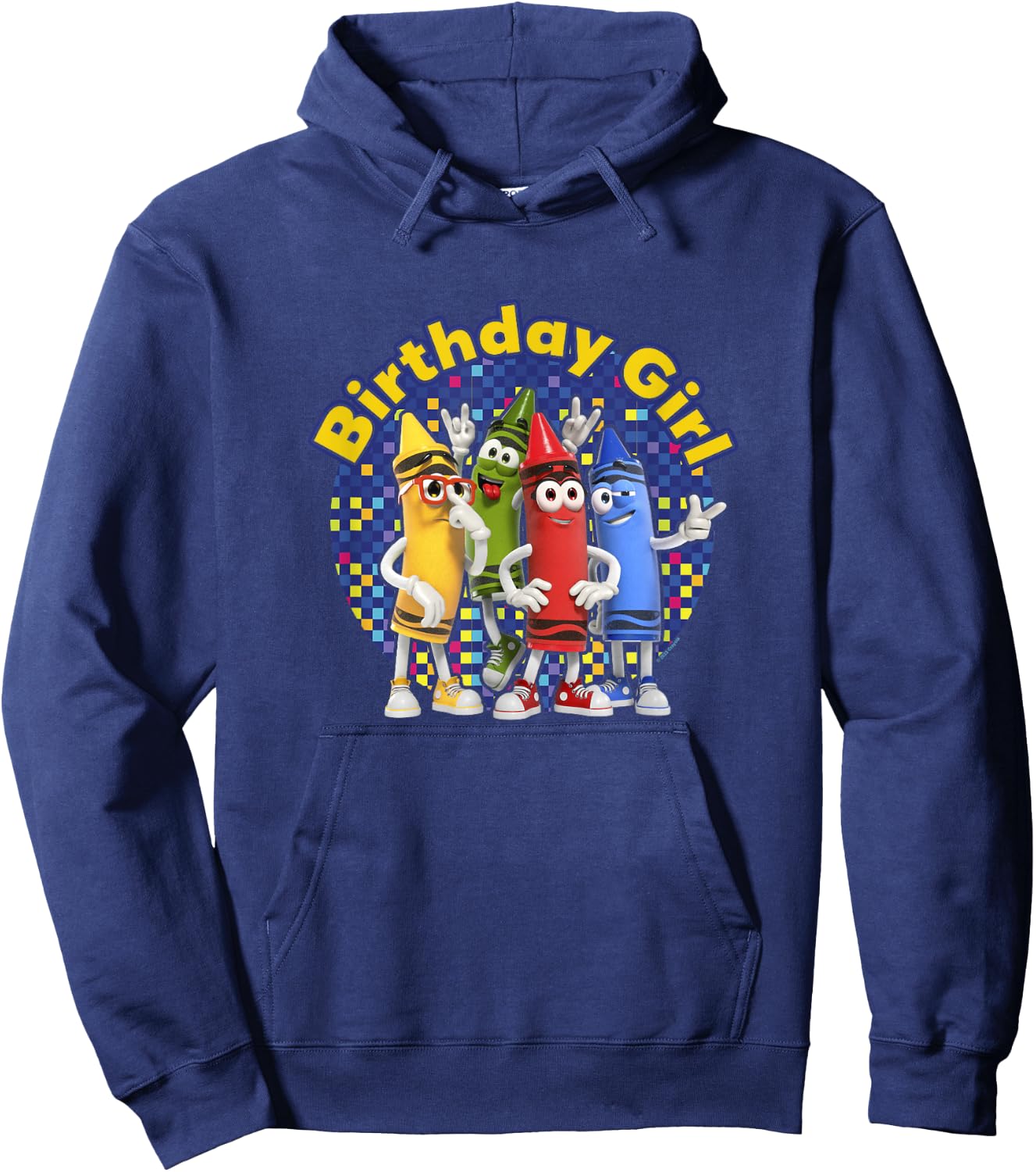 Crayola Birthday Girl Crayon Crew Celebration Retro Logo Hoodie - Hoodie | Navy
