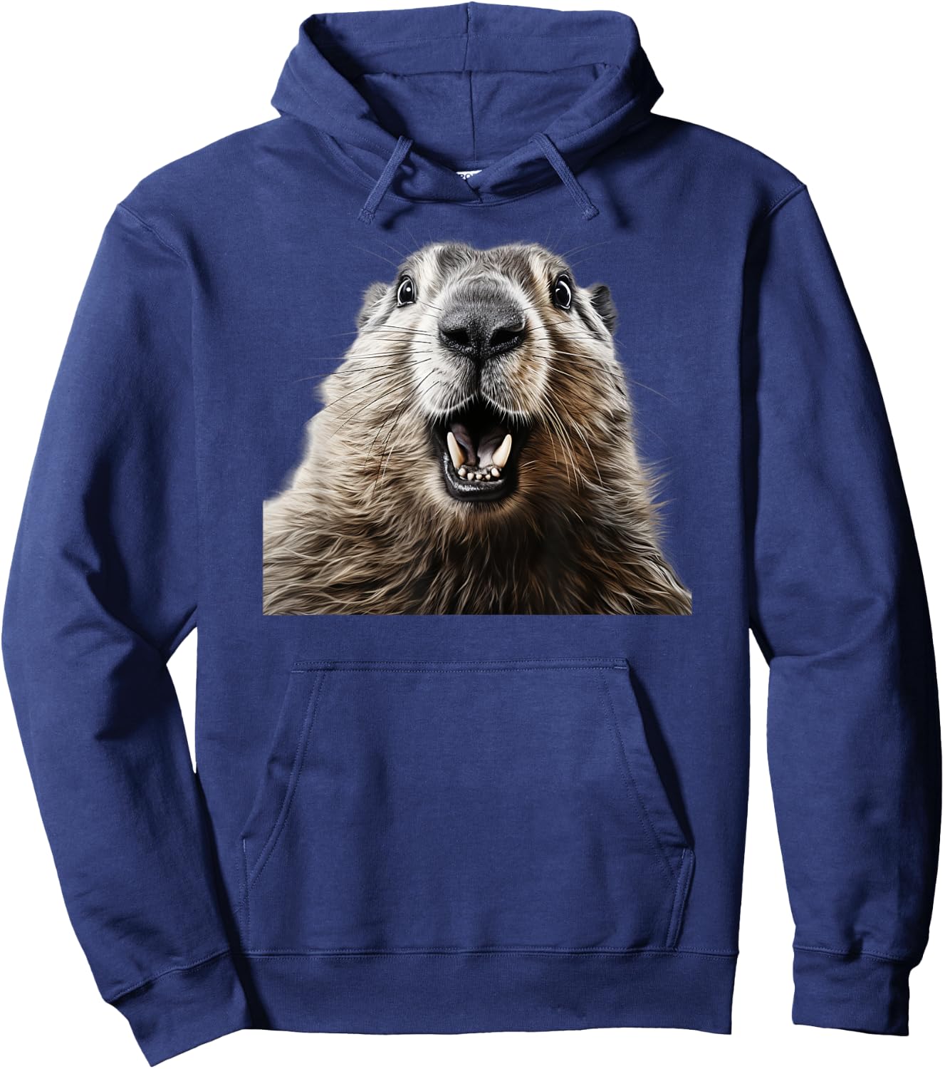 Funny Marmot Hoodie - Hoodie | Navy