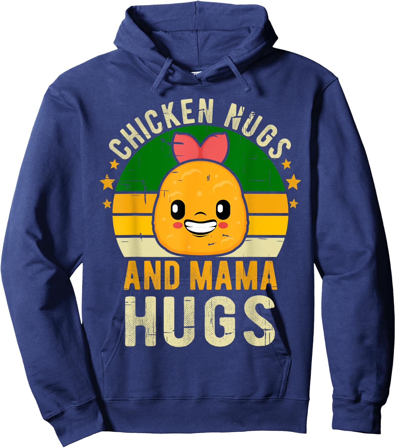 Chicken Nugs and Mama Hugs Toddler for Chicken Nugget Lover Hoodie - Hoodie | Navy