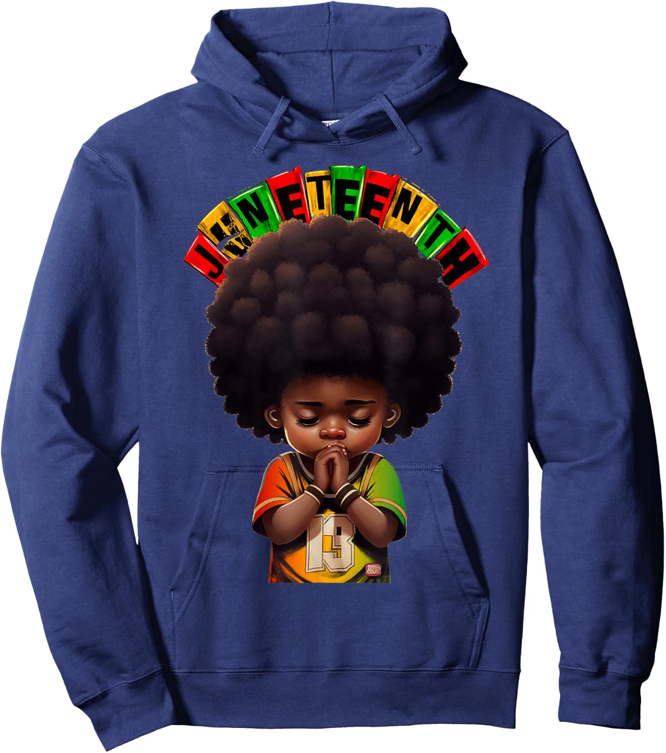 Kids Juneteenth Prince 1865 Black History Month Toddler Boy Hoodie - Hoodie | Navy