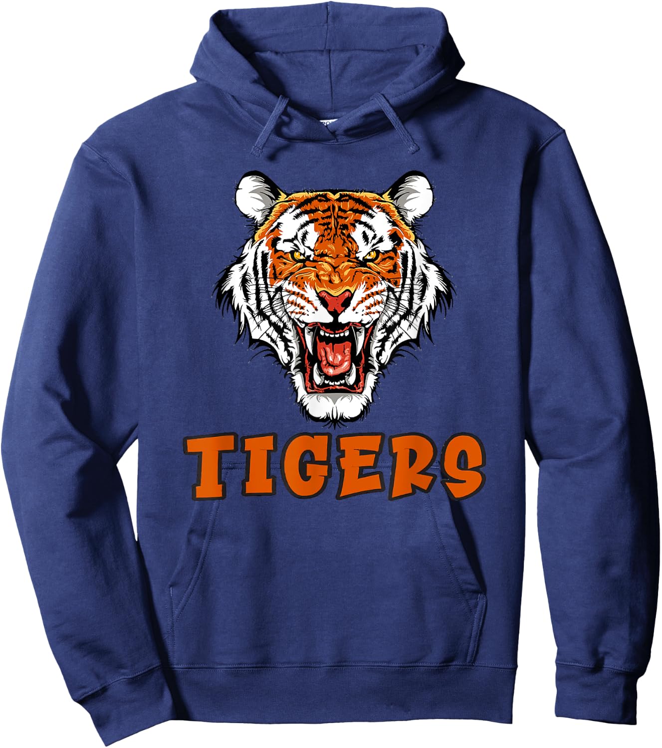 Tigers Swash School Spirit Orange Black t shirt Hoodie - Hoodie | Navy