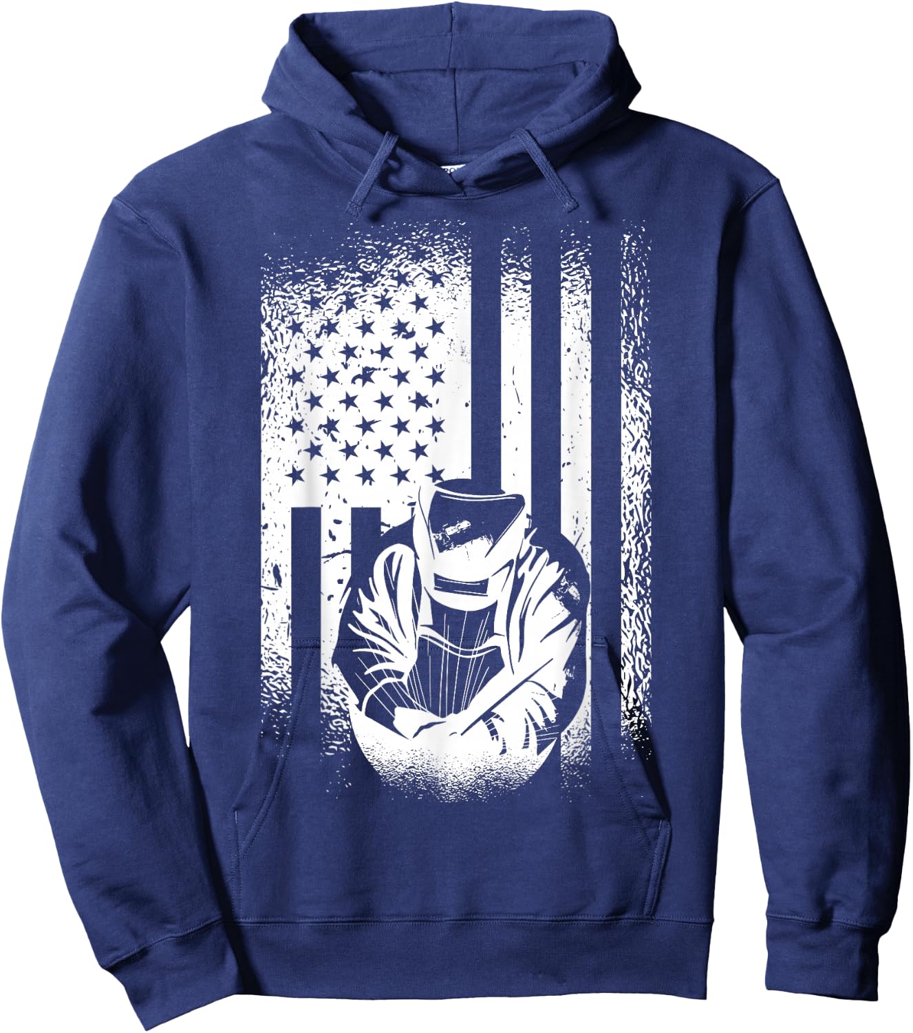 American Flag Welder Patriotic Welder Men's Welding Gift Hoodie - Hoodie | Navy