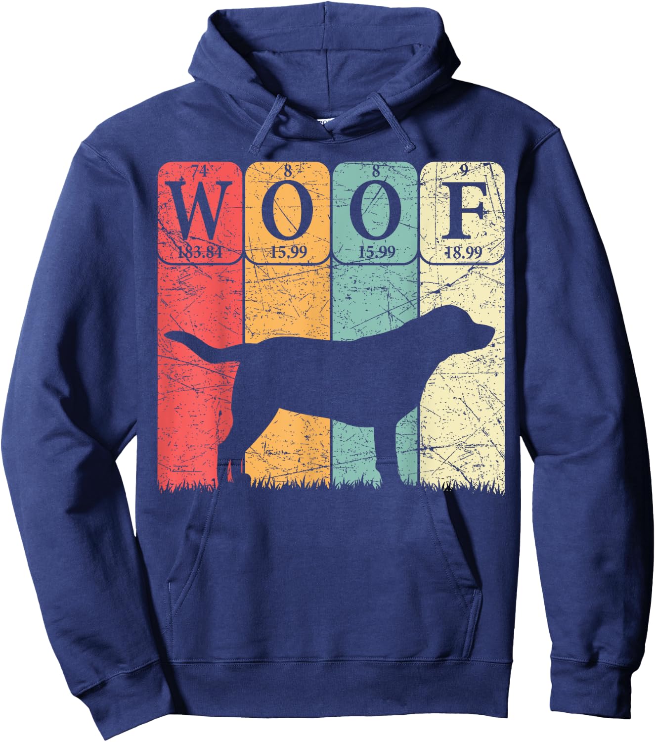 Labrador Retriever Dog Periodic Table Elements Dog Lover Hoodie - Hoodie | Navy