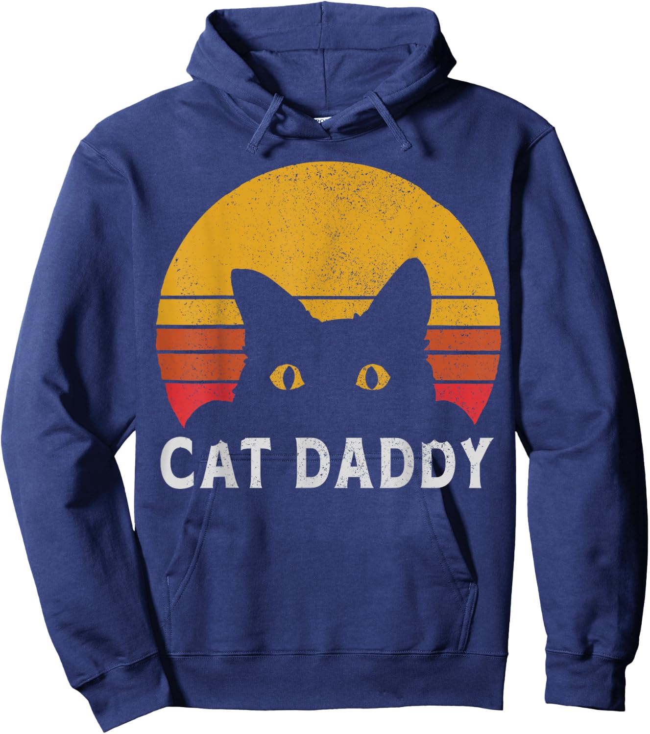 Cat Daddy Retro Hoodie - Hoodie | Navy