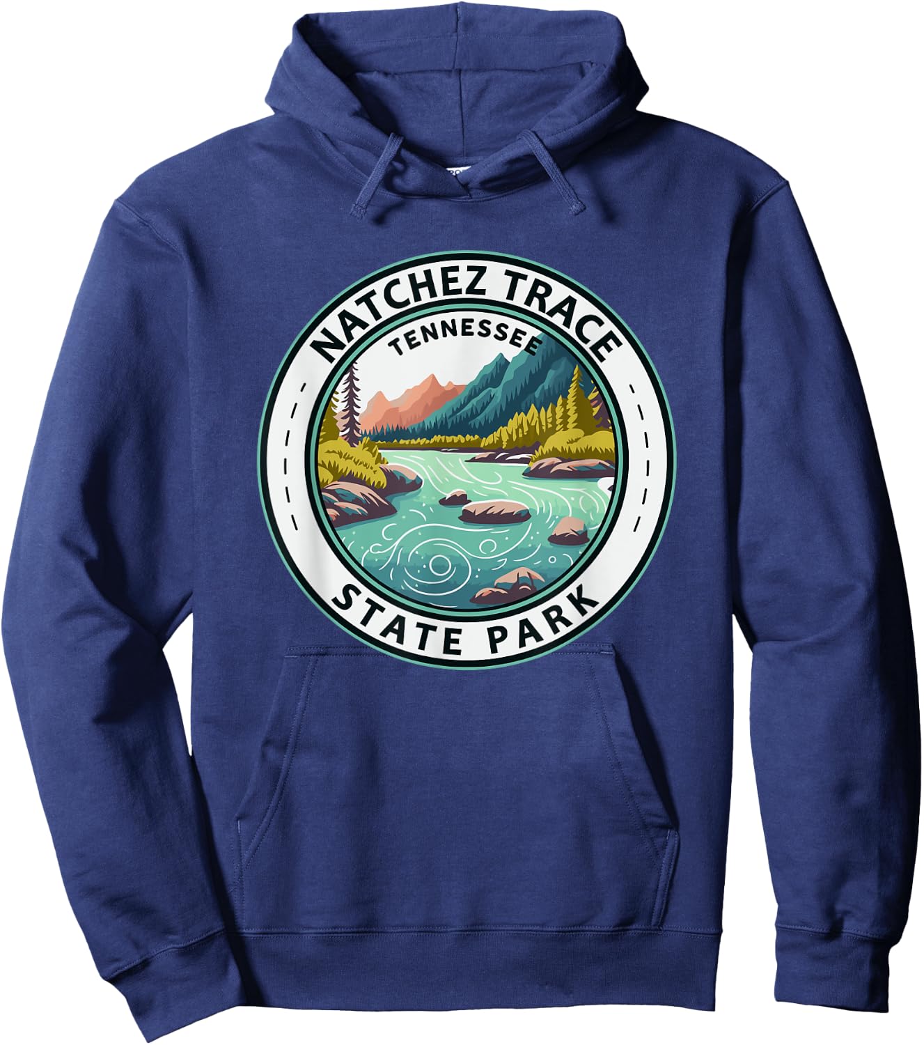 Natchez Trace State Park Tennessee Badge Vintage Hoodie - Hoodie | Navy