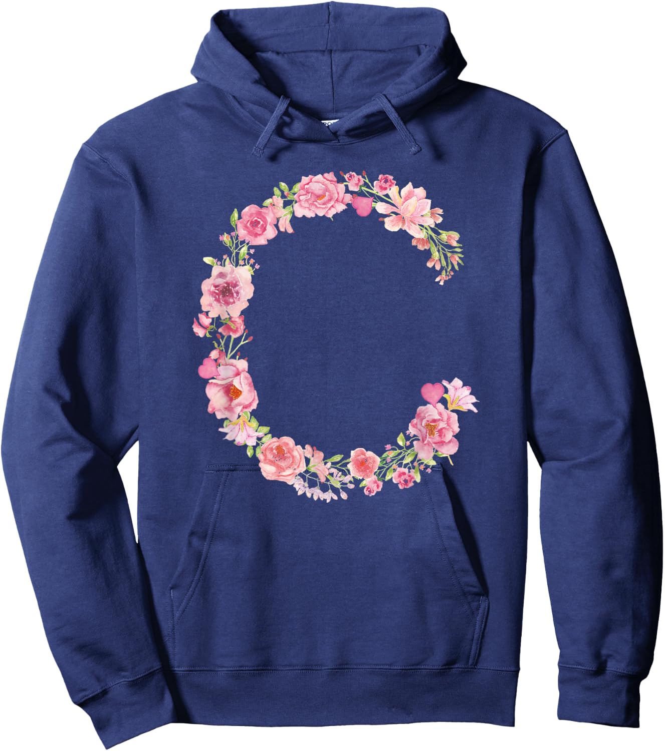 Cool Initial Alphabet Monogram Flowers Gifts Floral Letter C Hoodie - Hoodie | Navy