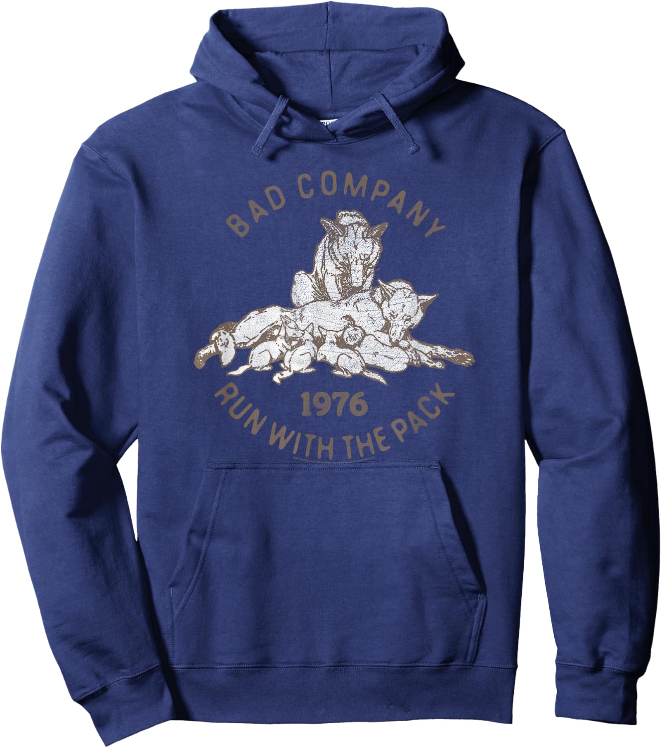 Bad Company Run With the Pack 1976 Hoodie - Hoodie | Navy
